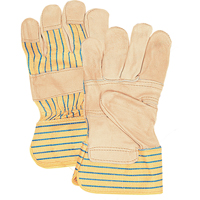 Fitters Patch Palm Gloves, Large, Grain Cowhide Palm, Cotton Inner Lining OCP Construction Supplies
